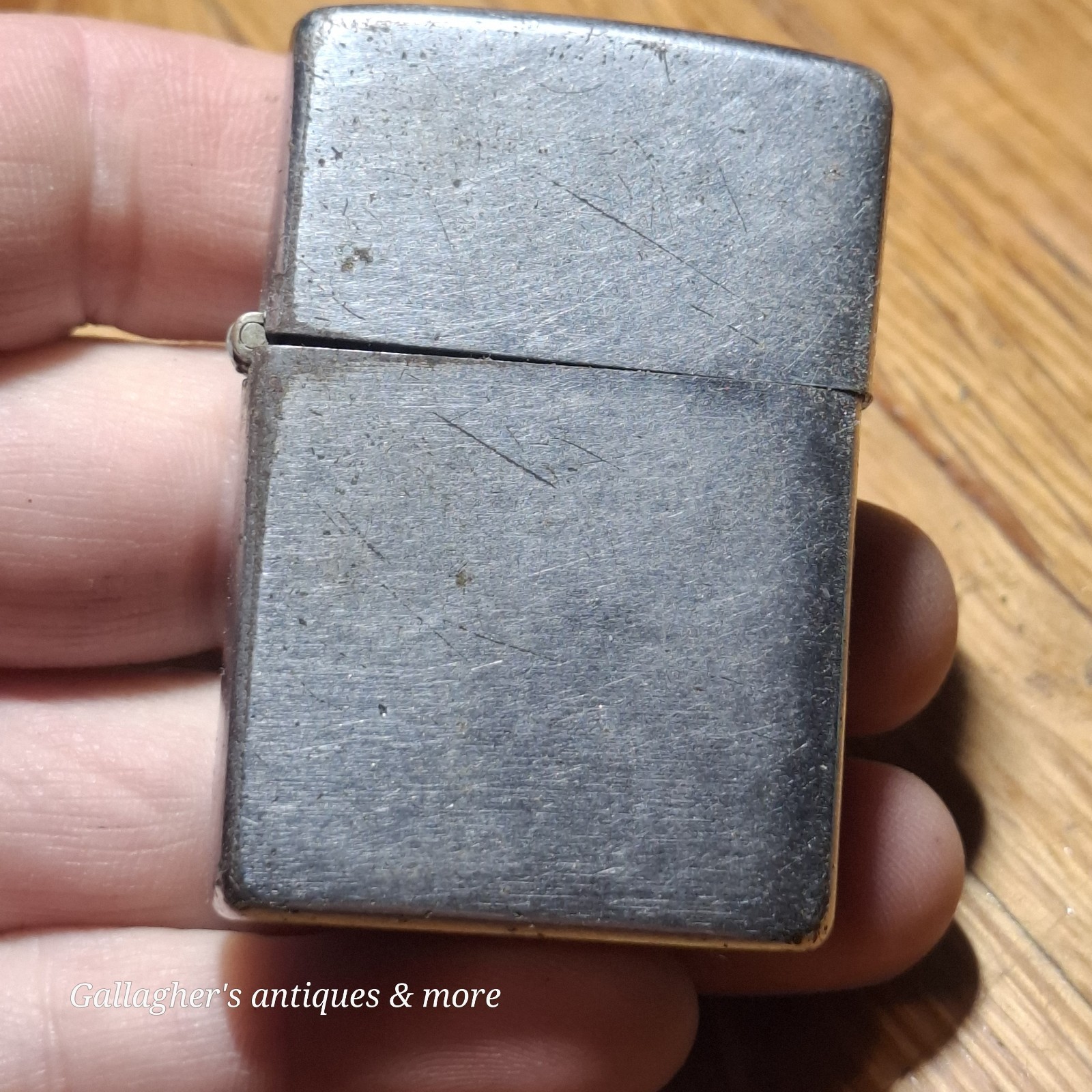 Vintage Zippo Lighter Case Only 1950s Pat 2032695 5-Barrel Block Logo Pre-Owned
