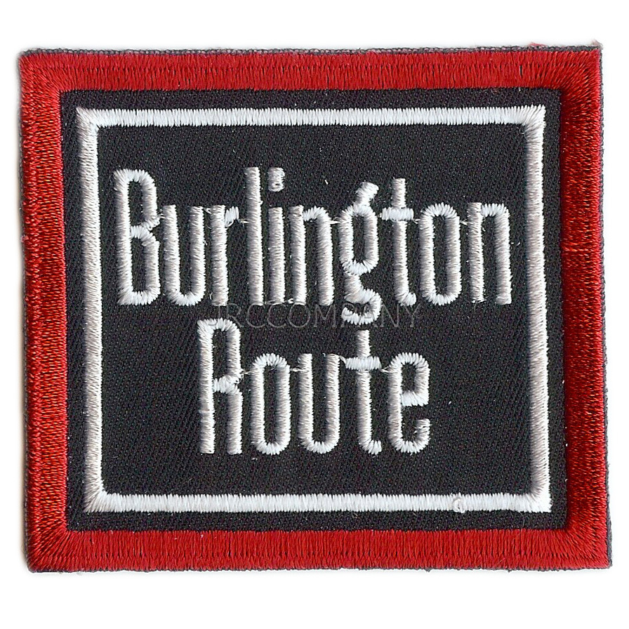 Patch- BURLINGTON ROUTE- Chicago Burlington & Quincy (CBQ) #1995 -NEW-Free Ship