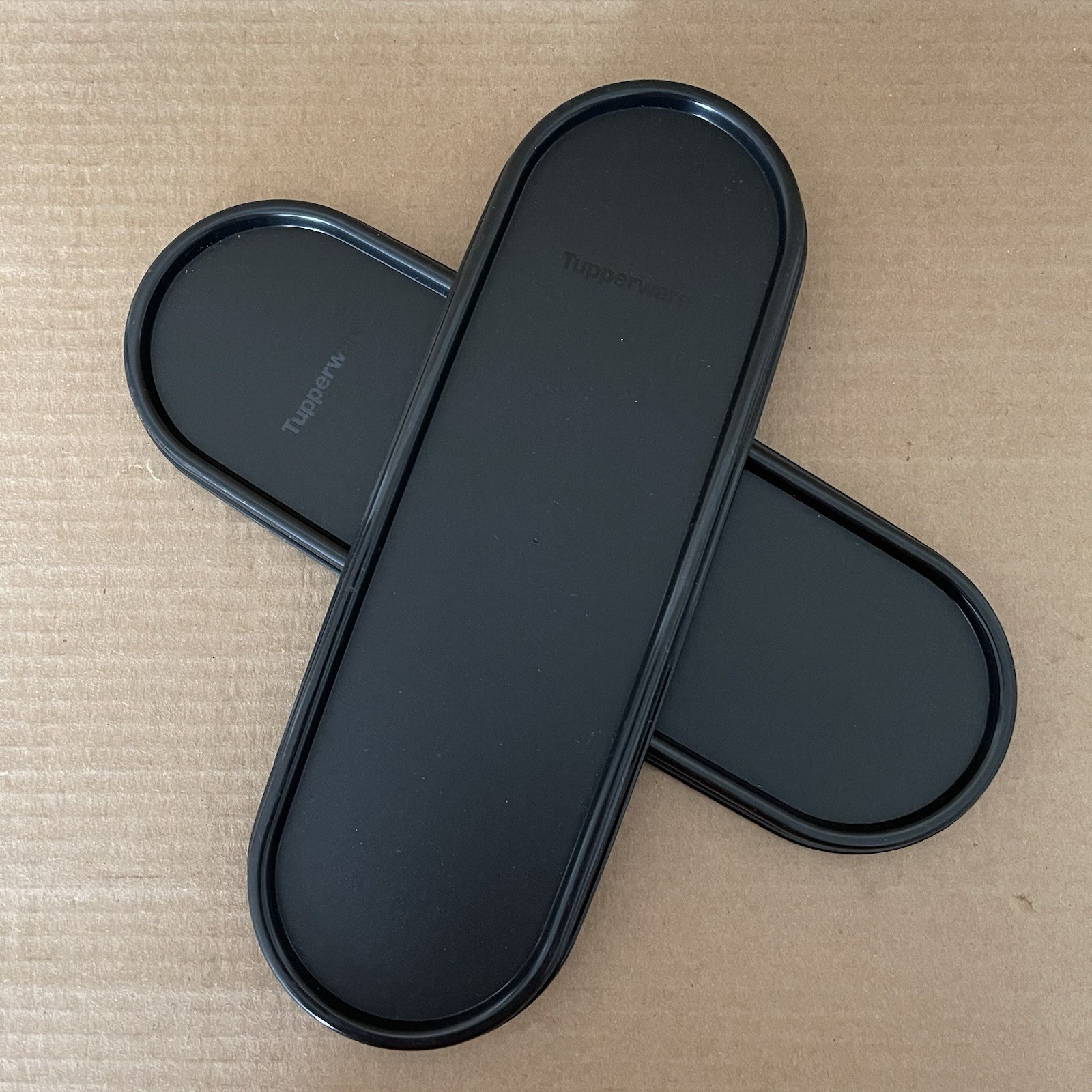 Tupperware Modular Mates Replacement Seal Super Oval Black #2402 - Set of 2