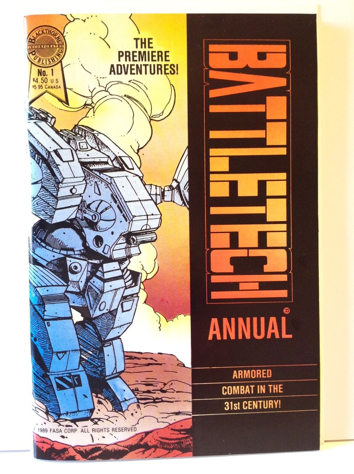 Battletech Annual #1 1989 1st Print Blackthorne Comics The Premiere Adventures