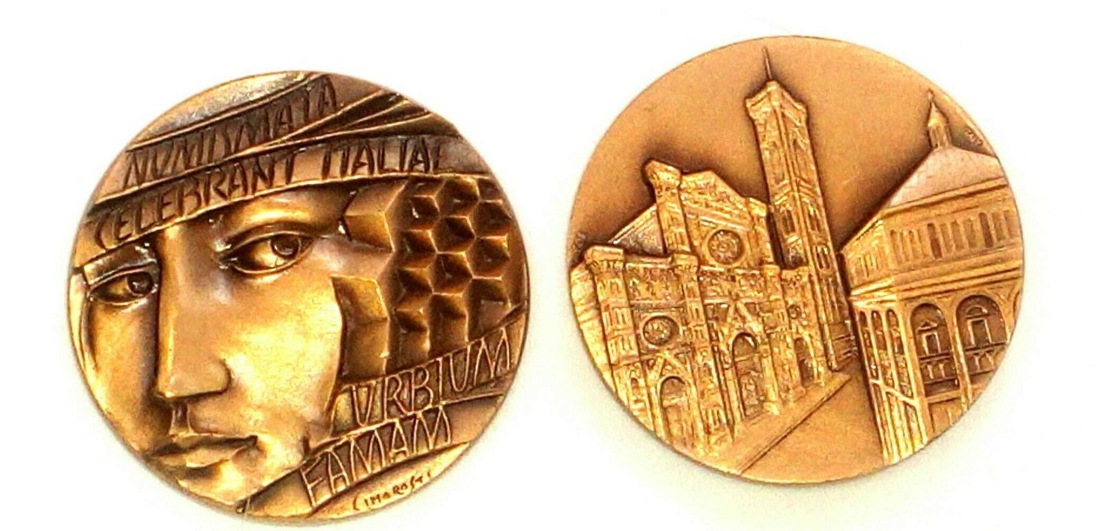 Florence, Italy Souvenir Medal, Made in Milan, Italy, Stamped Florence, Italy Souvenir Medal, Made in Milan, Italy, Stamped