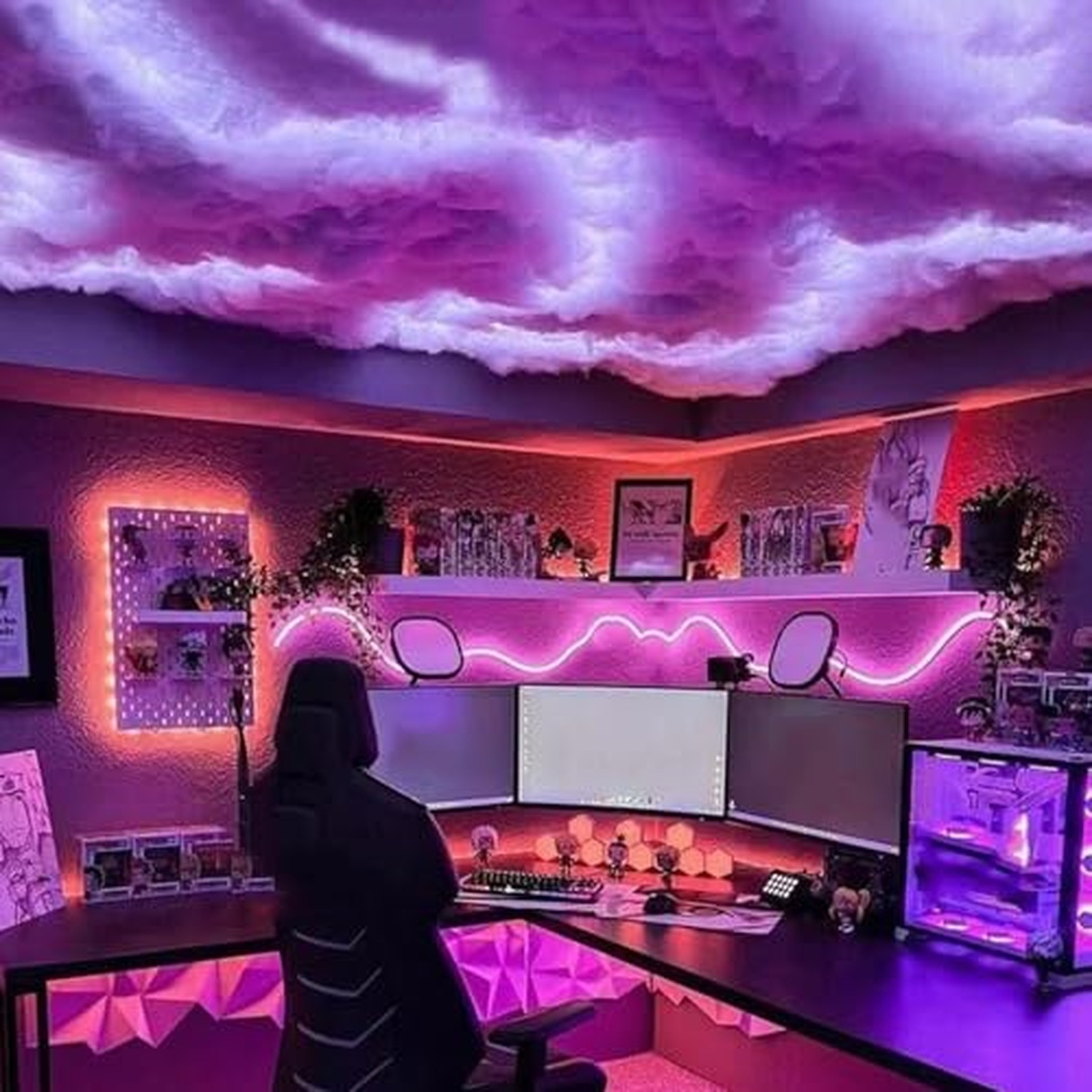 16ft Led Clouds for Ceiling, 3D Cloud Ceiling Lights for Bedroom 5M(16FT)