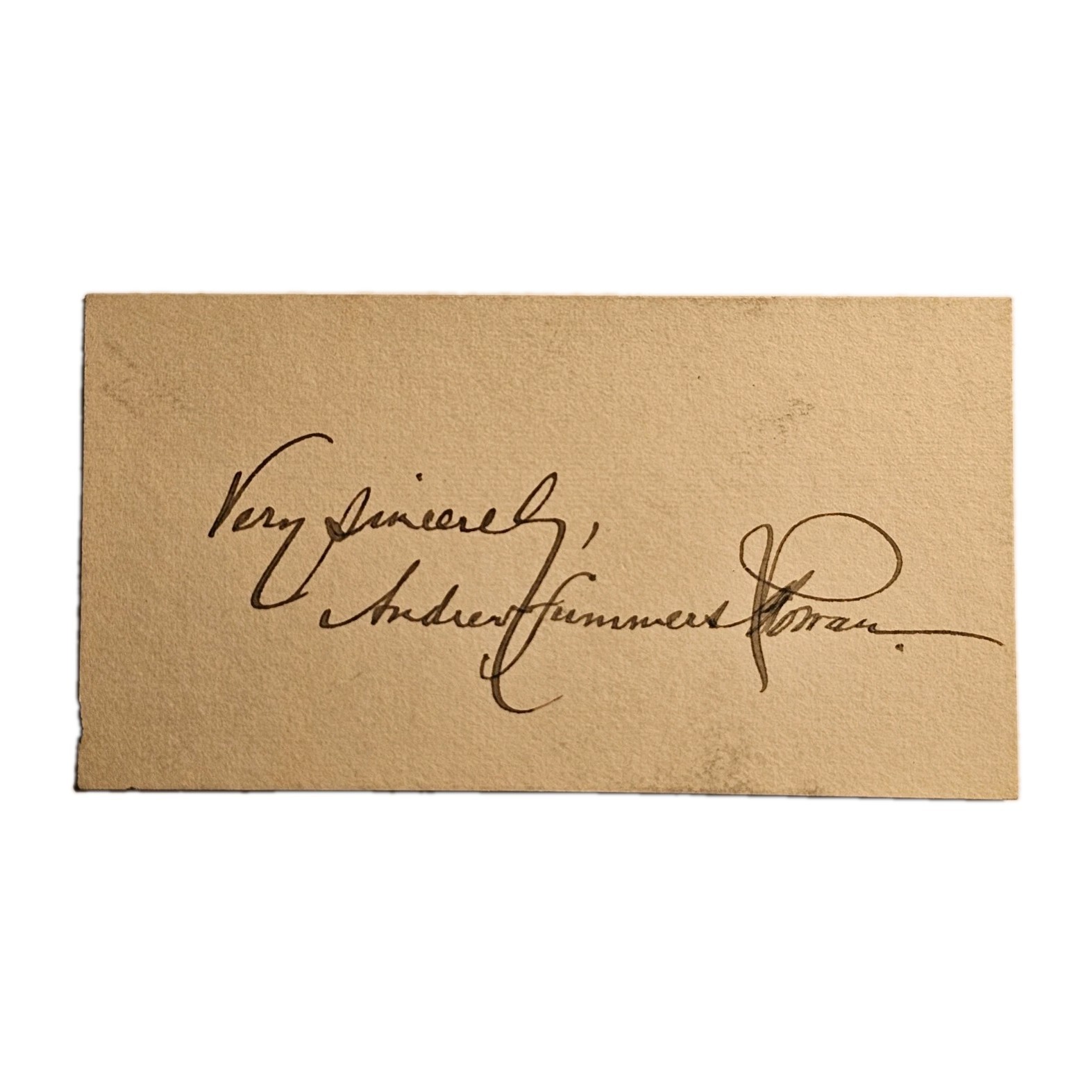 Andrew Summers Rowan Autograph – Message to Garcia Spanish-American War Hero