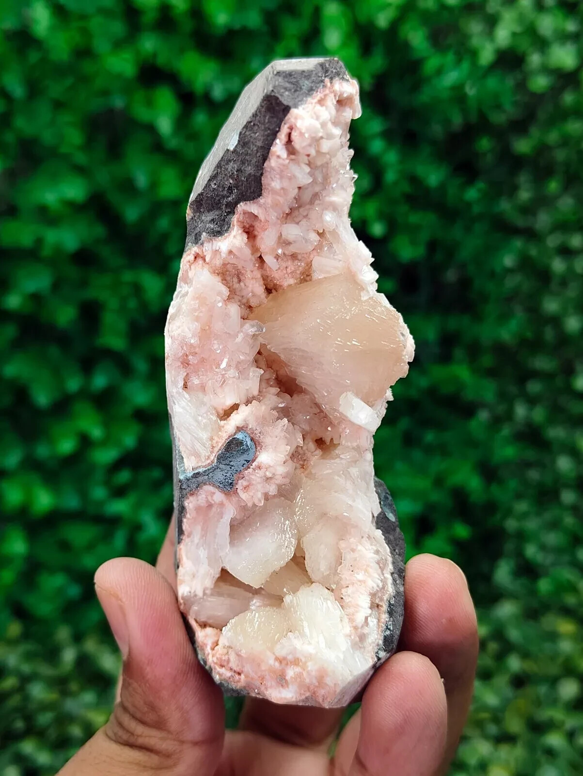 256g Natural Stilbite with Heulandite on Base Mineral Specimen