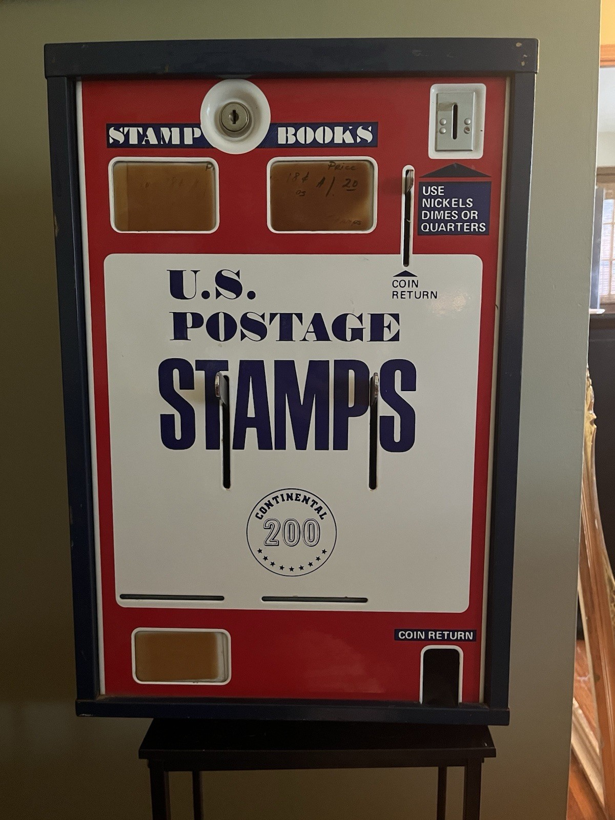 Nice Vintage Postage Stamp Machine - No Key