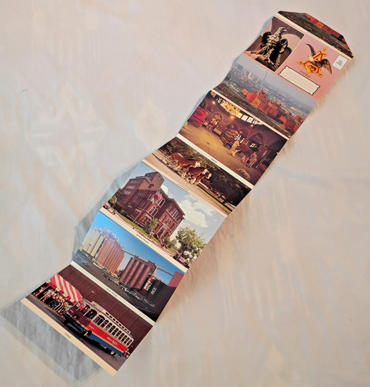 VTG Anheuser Busch Budweiser Brewery St. Louis, Mo Postcard Fold Out Folder VTG Anheuser Busch Budweiser Brewery St. Louis, Mo Postcard Fold Out Folder