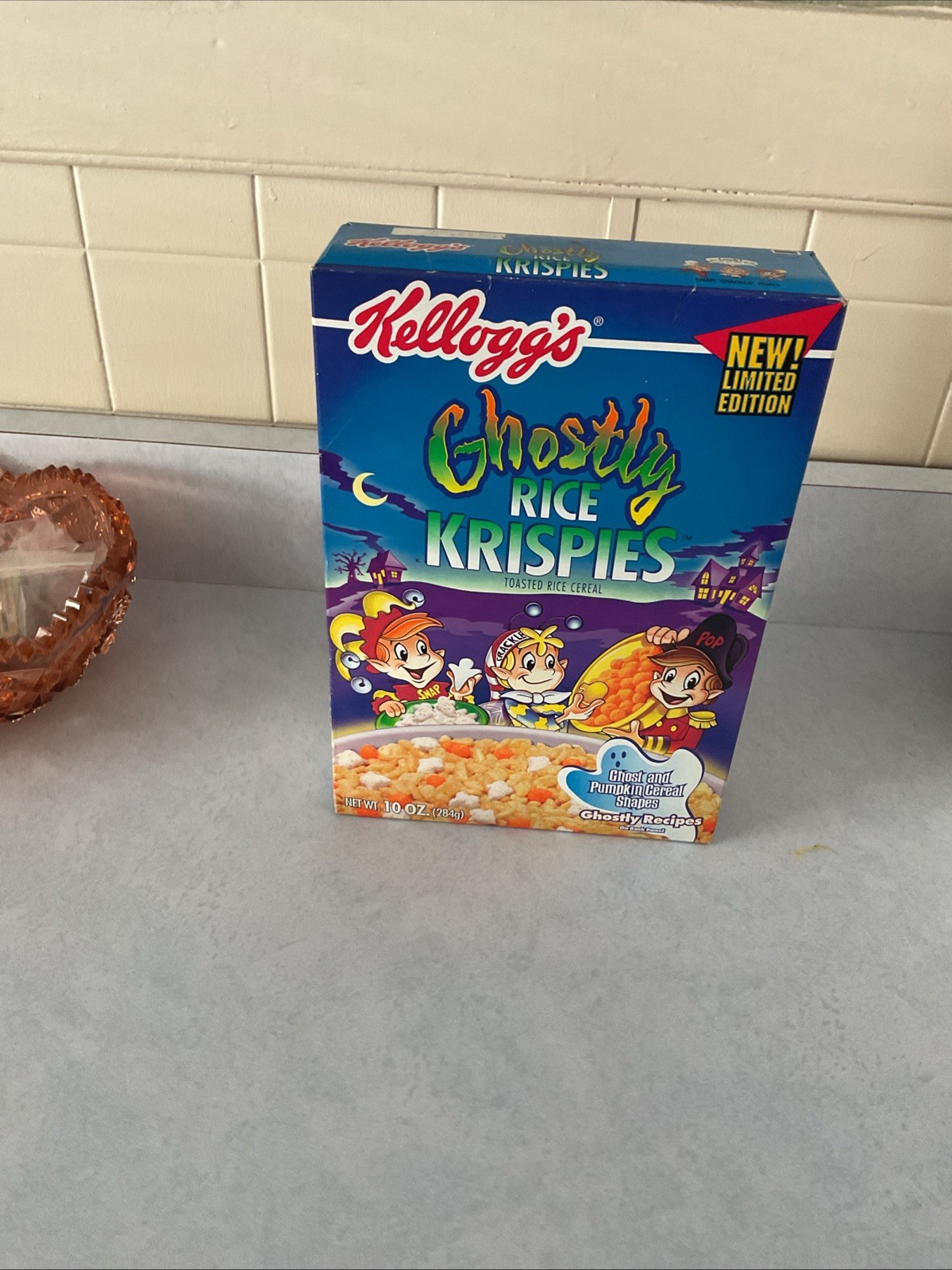 Vintage 2000 Kellogg’s Ghostly Rice Krispies Halloween Limited Cereal Box