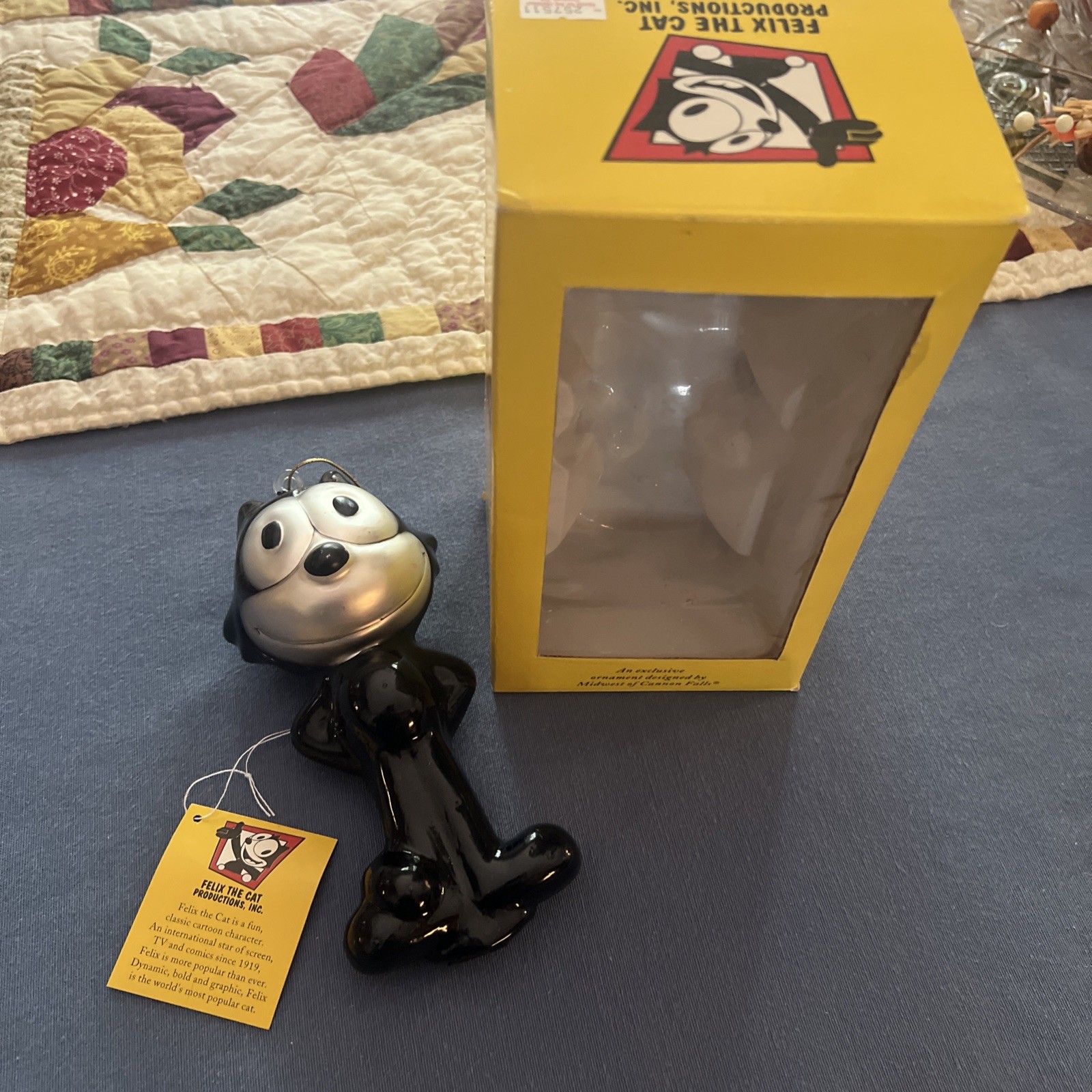 Vintage 1998 Felix the Cat Ornament Midwest of Cannon Falls Retrospect Boxed