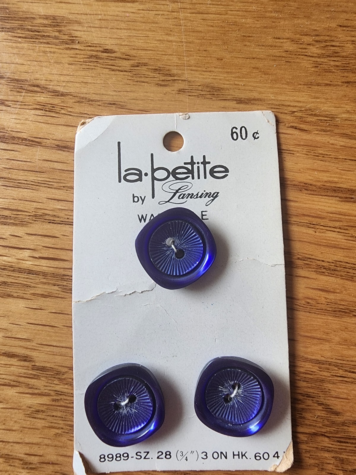 La Petite Vintage Button Set Violet Purple New