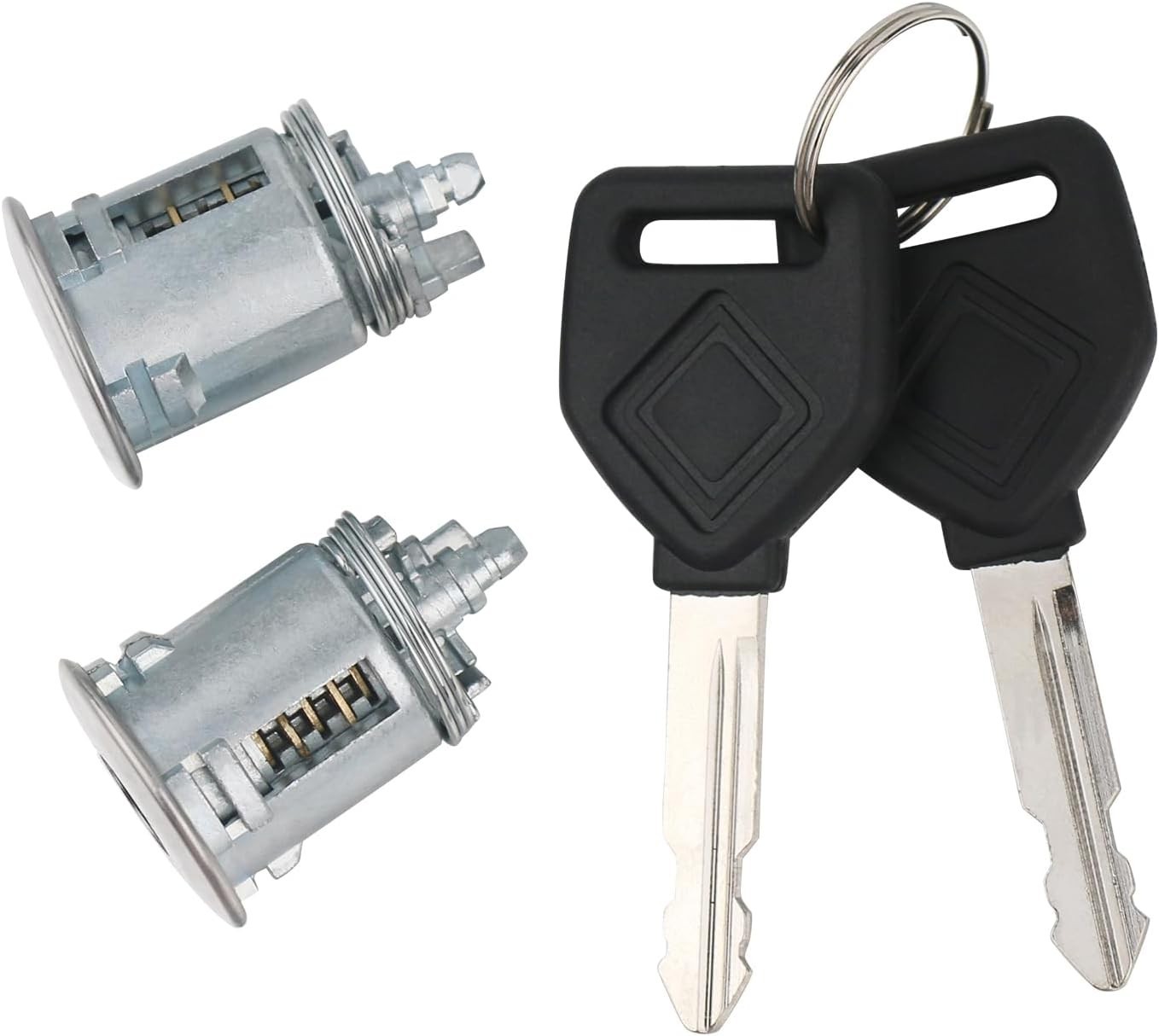 International Cab Door Lock Cylinder w/Keys for Left Driver & Right Silver 