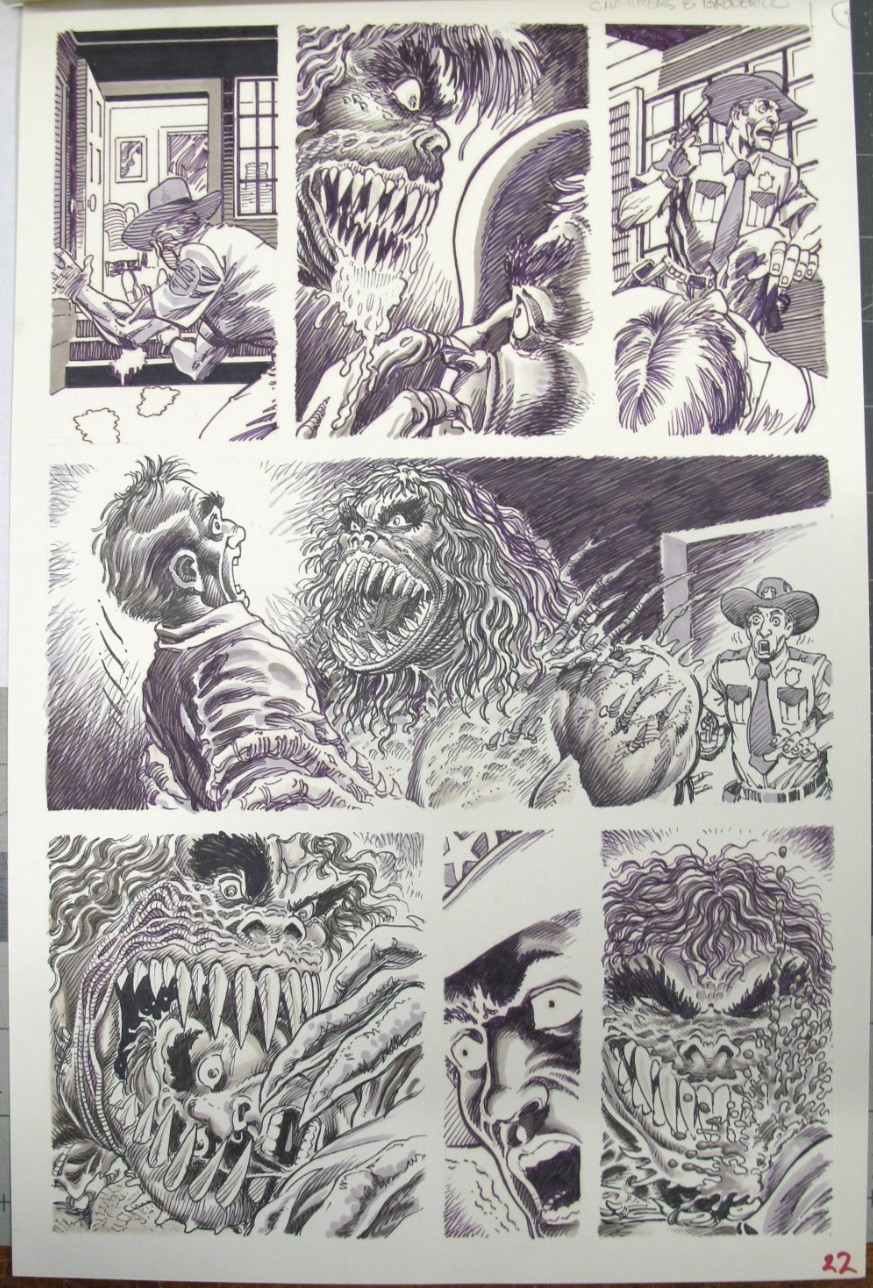 vtg 1990s original comic art - Shadow House The Revenant Pat Broderick #2 pg 8