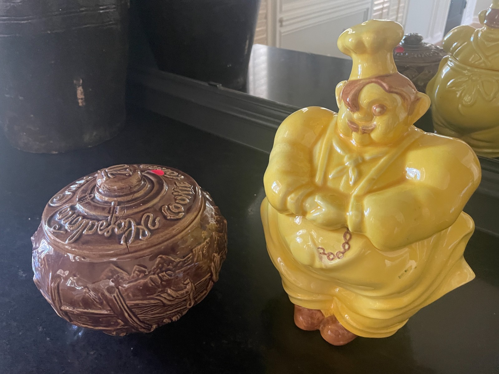 Hopalong Cassidy and Red Wing Chef Pierre vintage cookie jars RARE