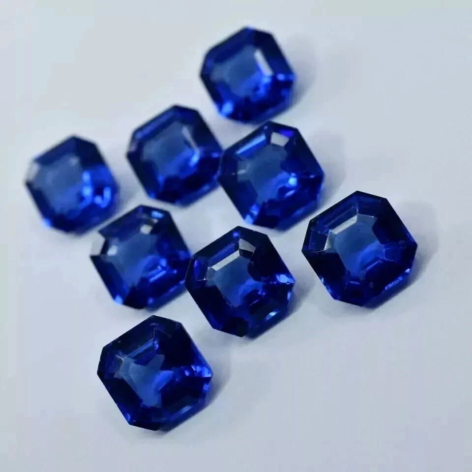 EGL Certified NATURAL 80 Ct 8 Pcs Blue Sapphire Asscher Loose Gemstone Lot AAA EGL Certified NATURAL 80 Ct 8 Pcs Blue Sapphire Asscher Loose Gemstone Lot AAA