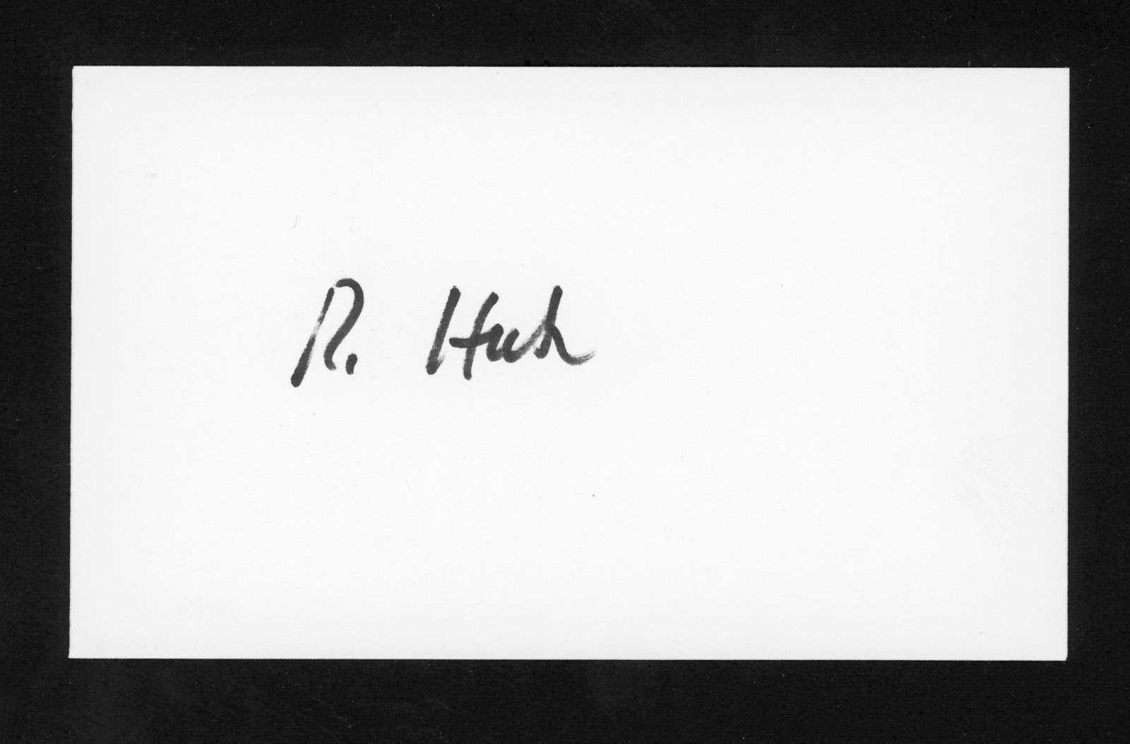 Robert Huber Nobel Prize Winner Signed 3x5 Index Card E29224