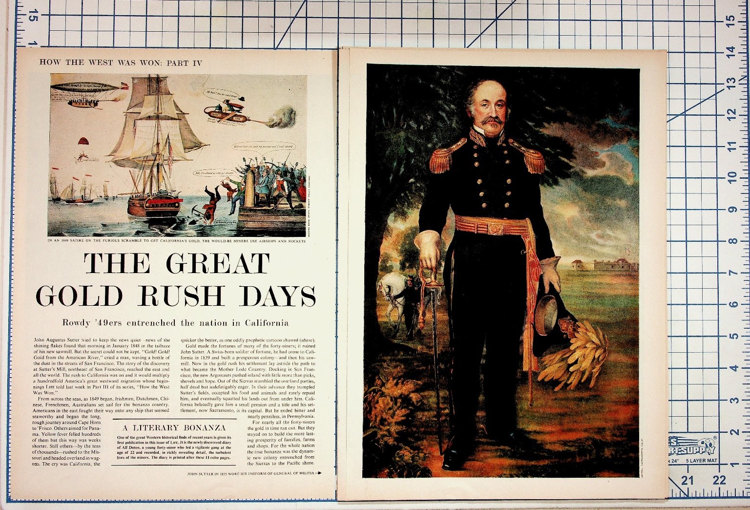 Vintage 1950s Magazine Article The Great Gold Rush Days San Francisco History