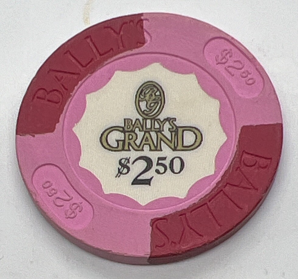 Bally’s Grand $2.50 Gaming Casino Chip Atlantic City New Jersey House 1986-1996