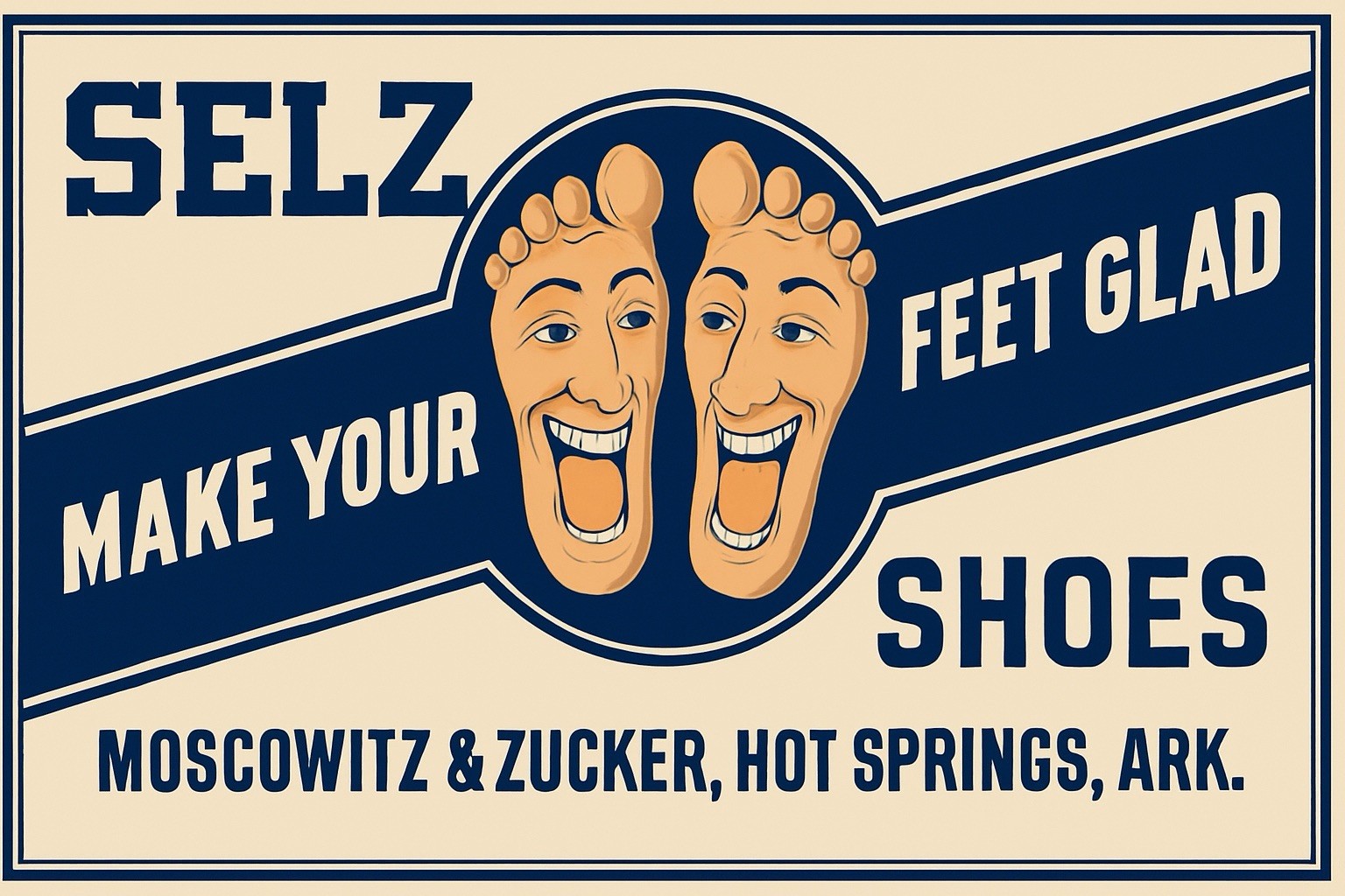 Selz Shoes Vintage Style Metal Sign