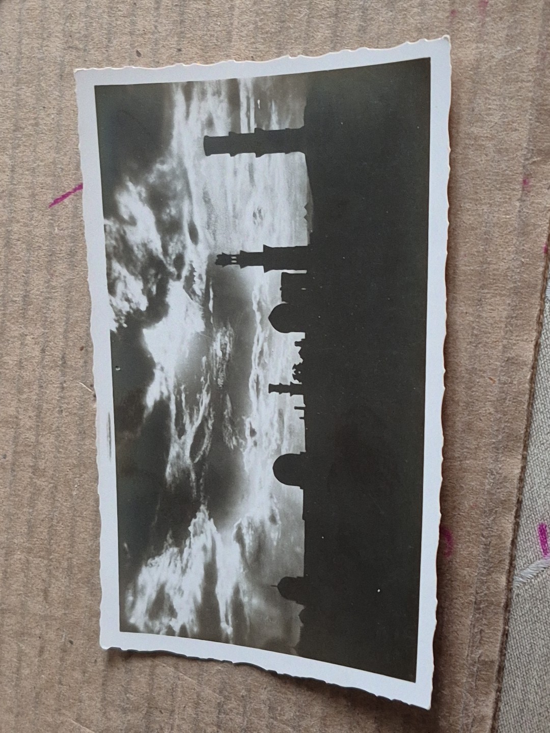 Antique Egyptian RPPC Of A Sunset Over Tombs Of Mamelouks