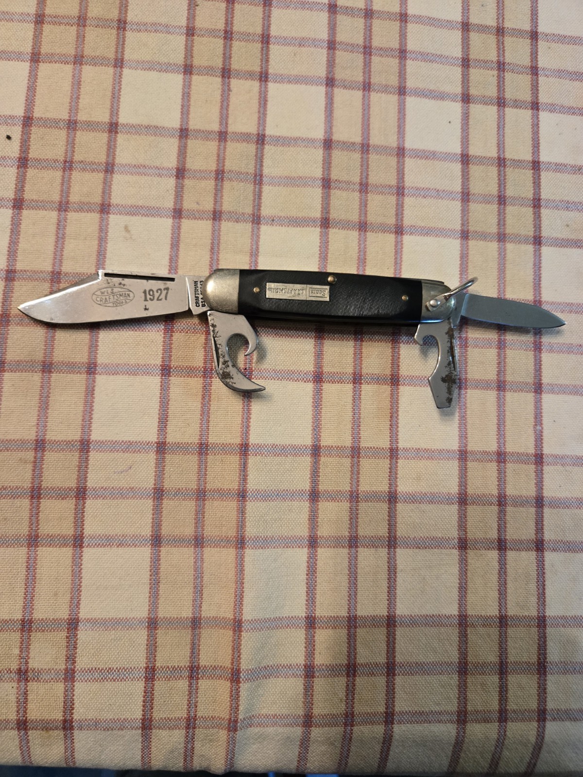 VINTAGE Sears Craftsman Lumberjack Camp Scout 95043 Folding Pocket Knife