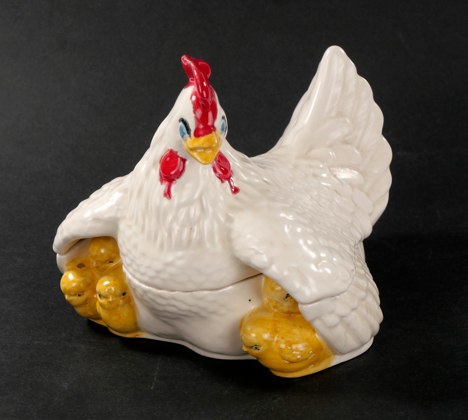 Vintage Arnel's Mother Hen & Chicks - 1970's - Arnel's Tinket Dish - Farmhouse