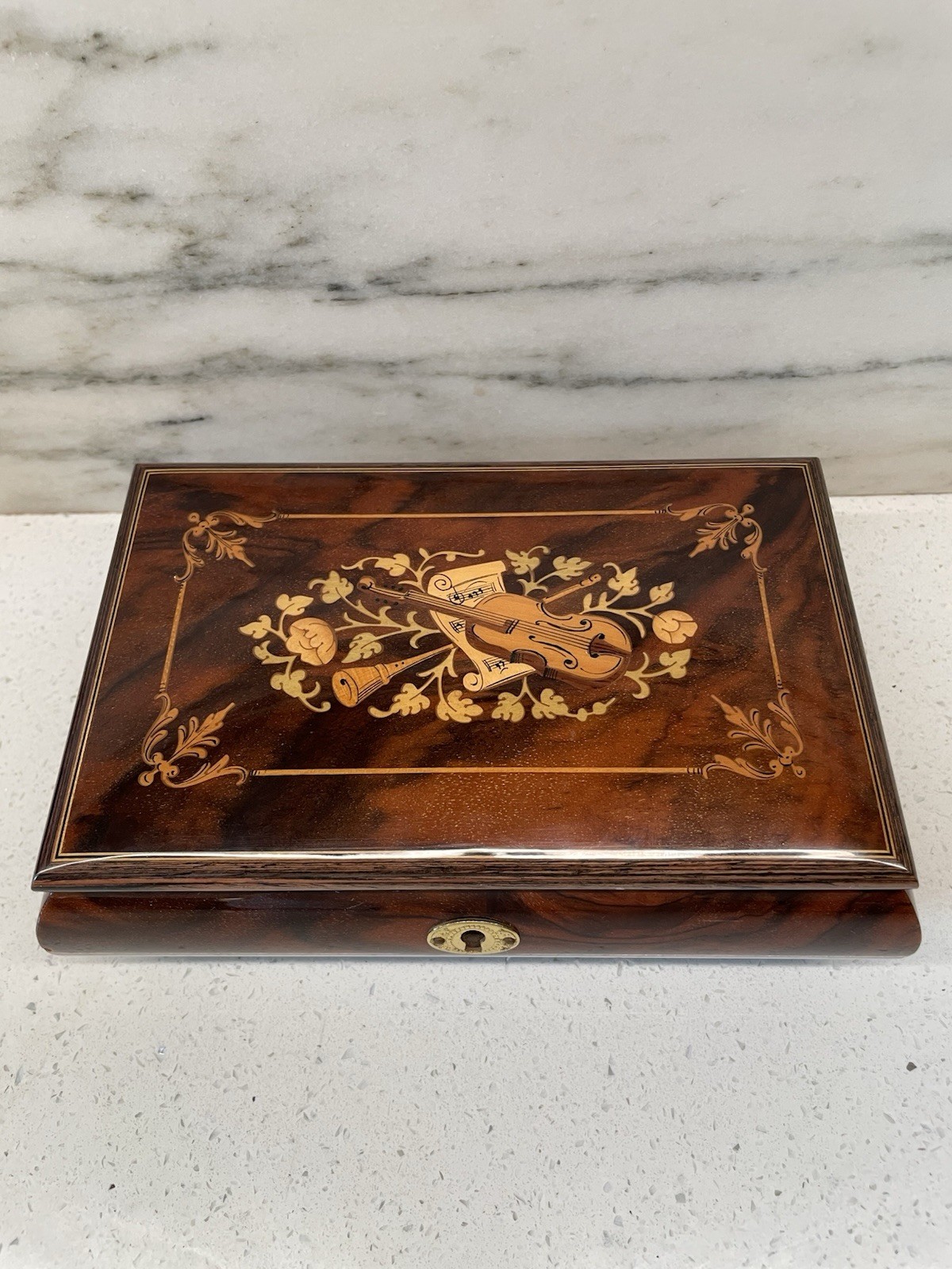 Vintage Jobin of Switzerland Romance Music Jewelry Box Dream of Love F. Liszt 8\