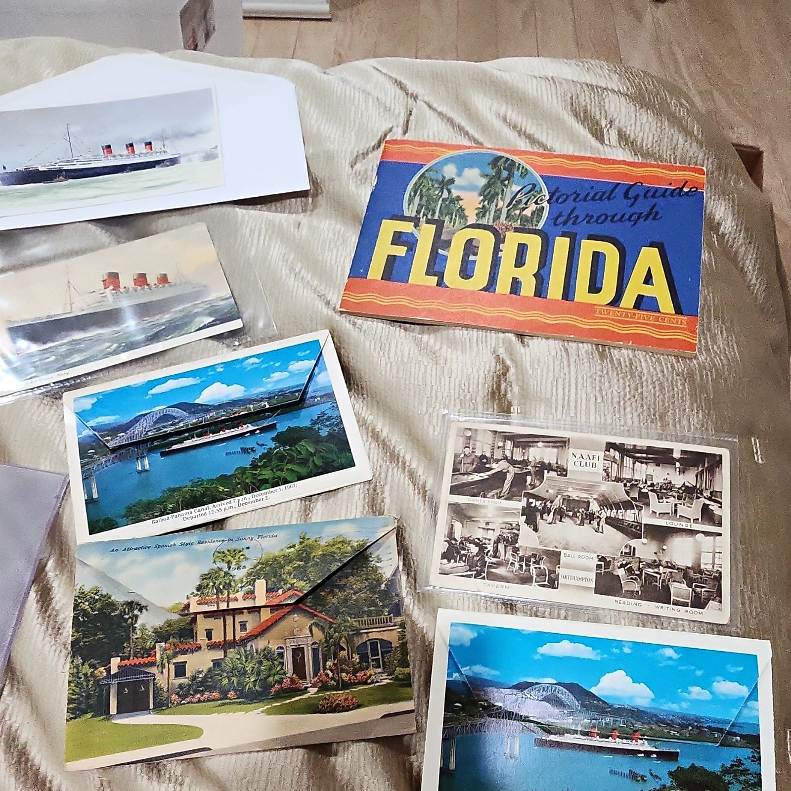 Vintage Travel Souvenir Lot 1950s 1960s Florida Fold-Outs Queen Mary Last Cruis