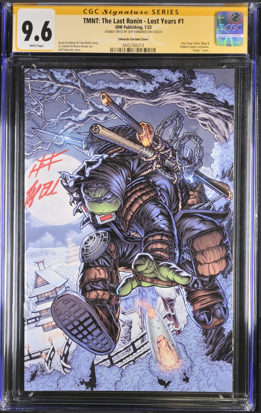 TMNT THE LAST RONIN LOST YEARS #1 CGC SS 9.6 Jeff Edwards