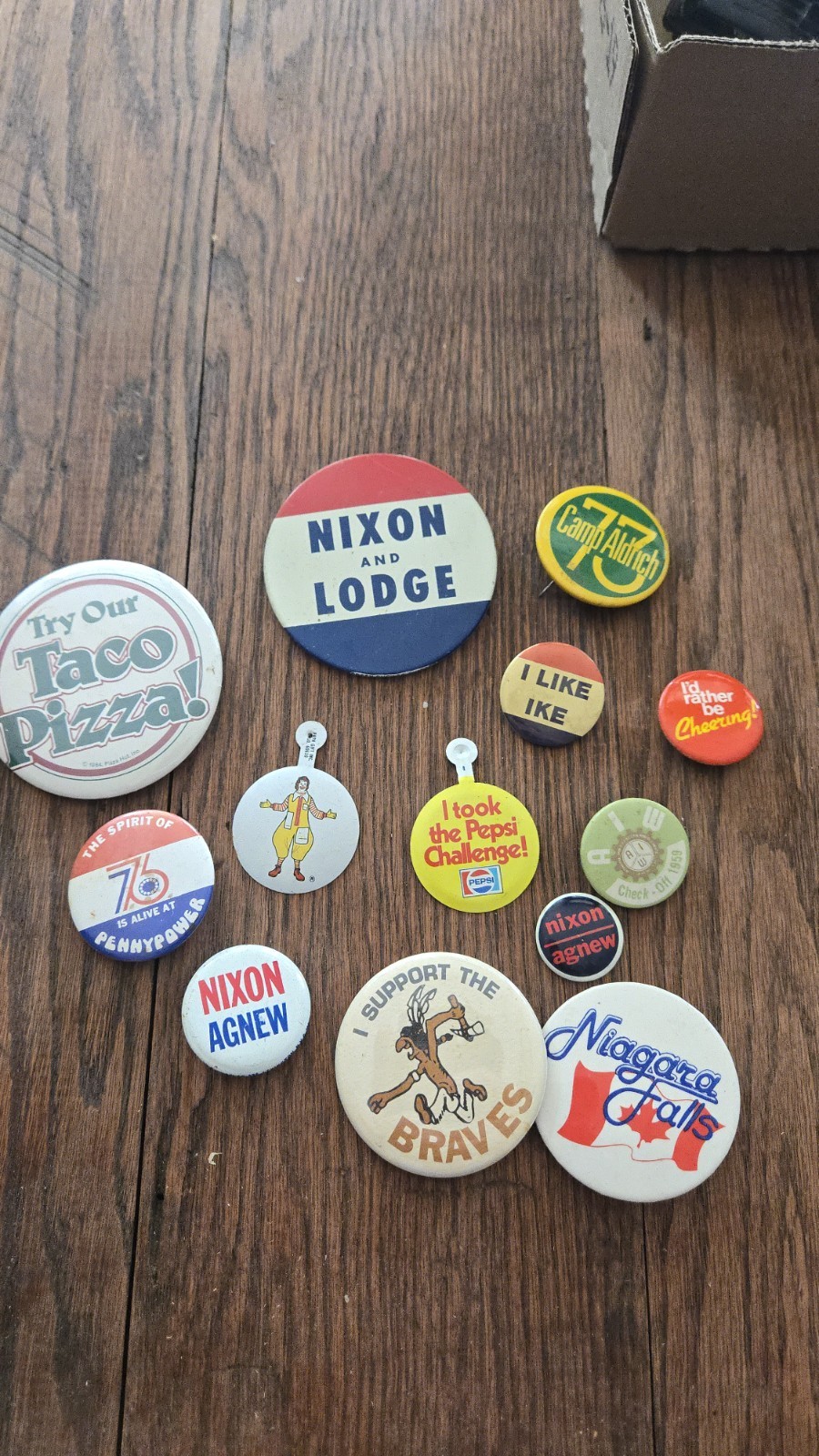 Vintage 60s-90s  Pins Button Lot