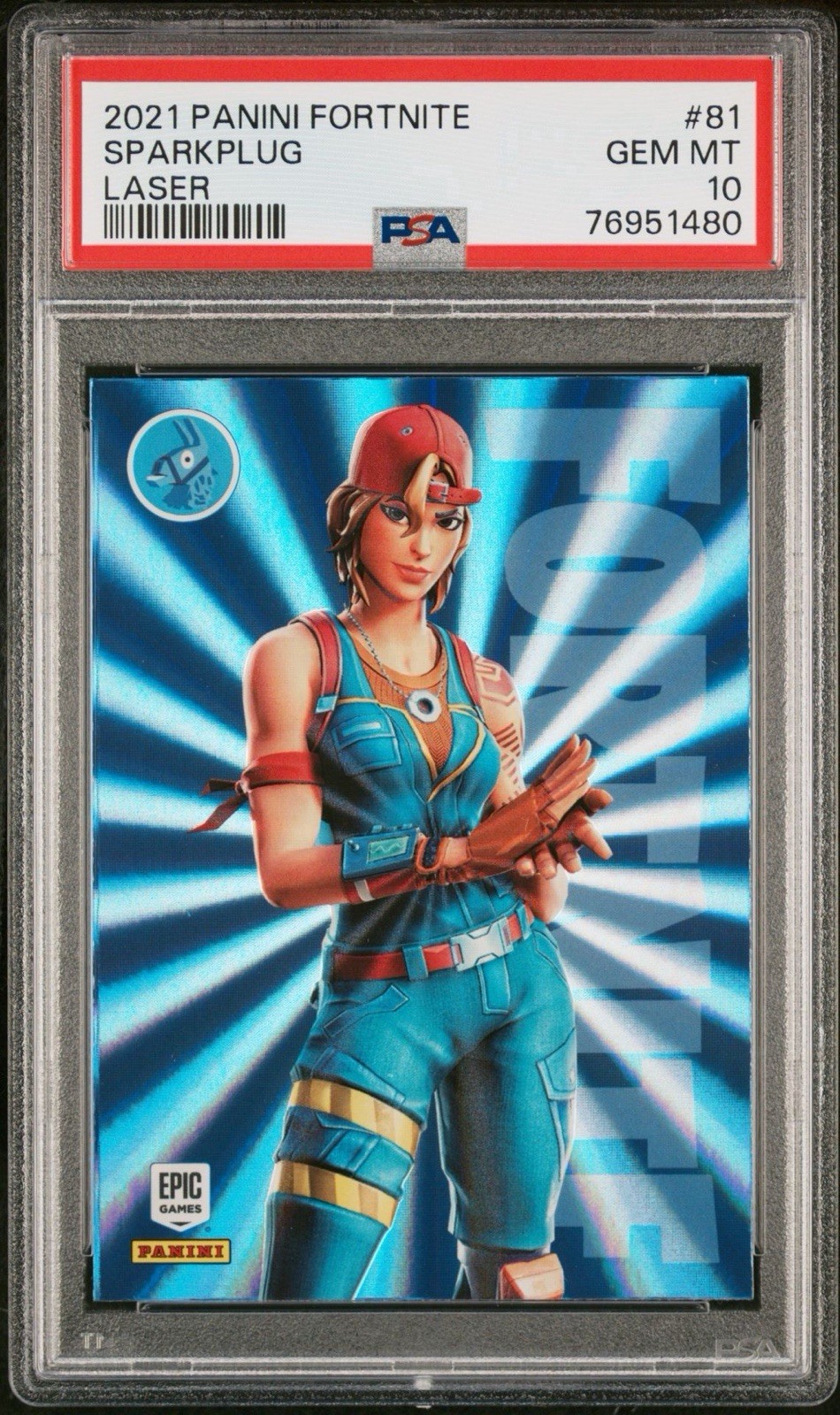 2021 Panini Fortnite Series 3 Sparkplug Laser PSA 10 #81 Rare Clix Skin Pop 2