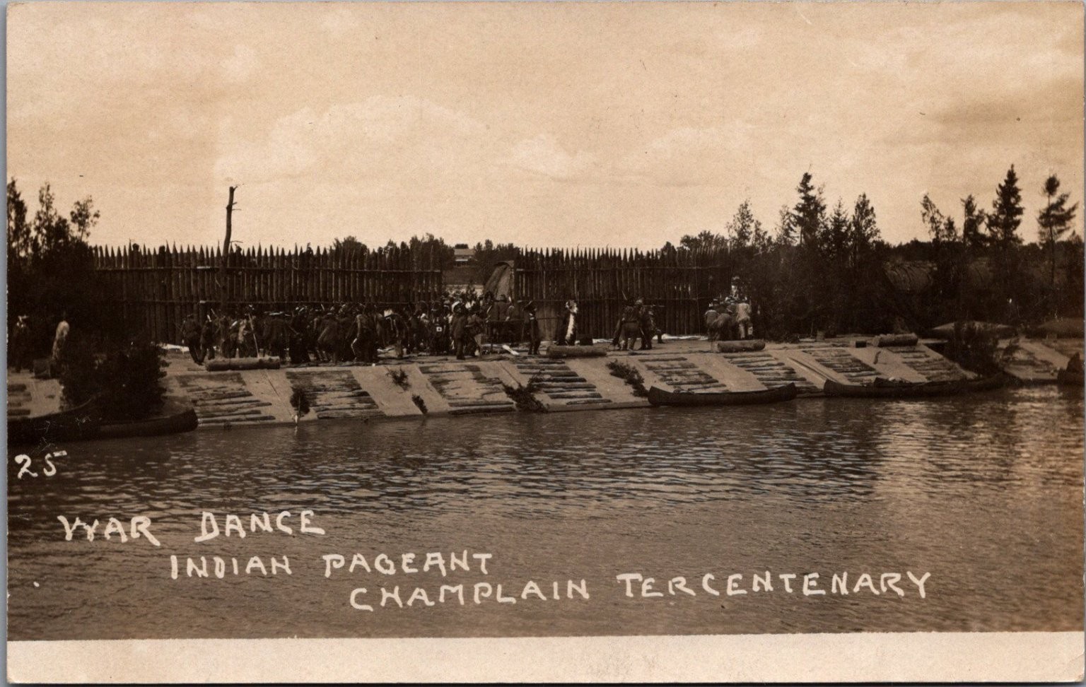 1909 Champlain Tercentenary Indian Pageant YYAR Dance RPPC J.S. Wooley 1909 Champlain Tercentenary Indian Pageant YYAR Dance RPPC J.S. Wooley