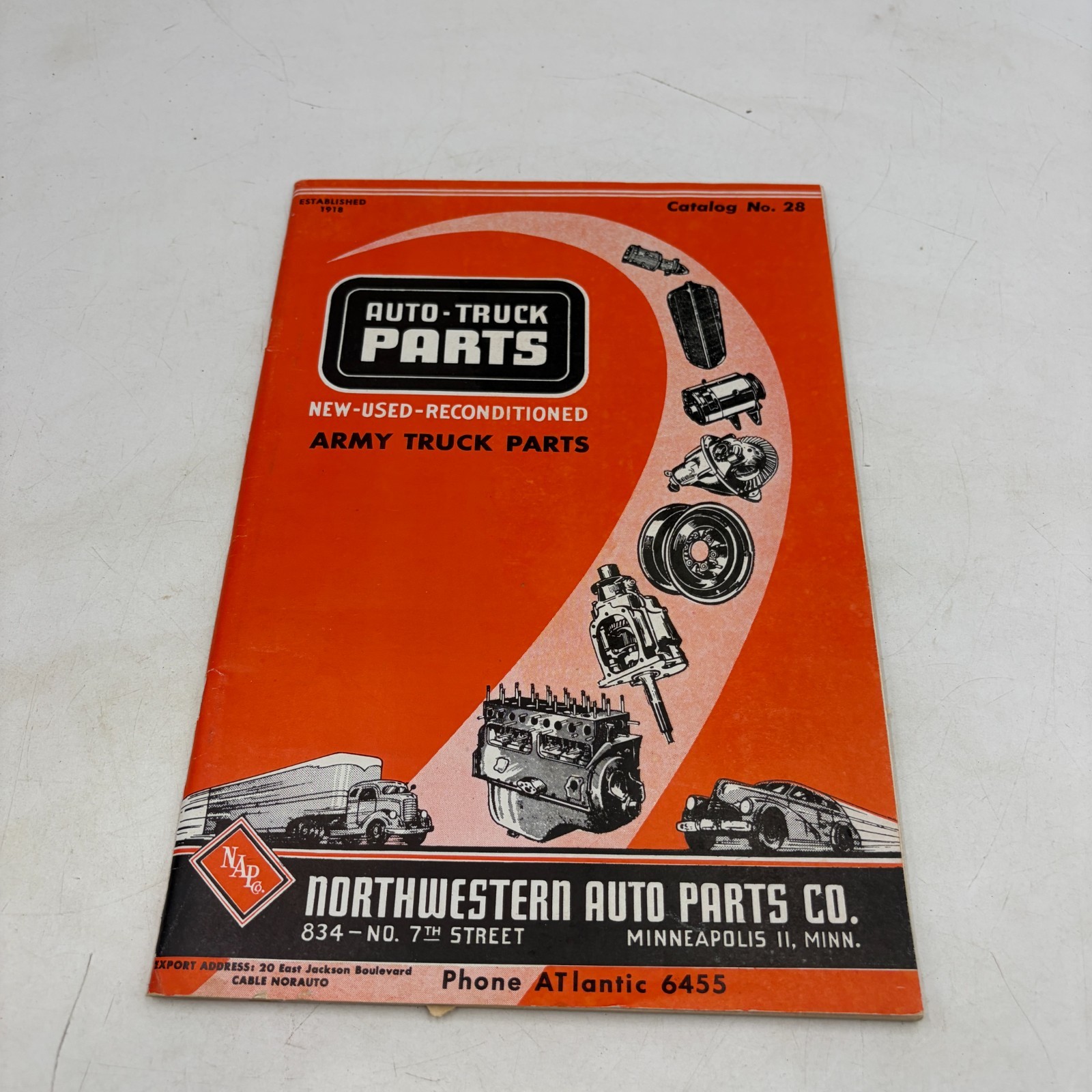 Vintage NAPCO Northwestern Auto Parts Catalog 28 Army Truck Minneapolis 1940s
