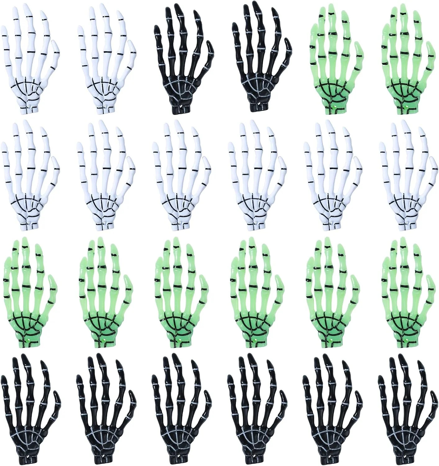 24 Pcs 2.8 Inch Small Skeleton Hand Bone Halloween, Human Skull Hand Bulk for Cr