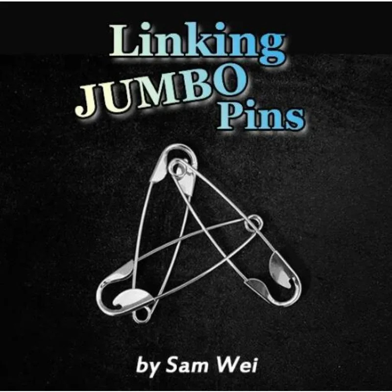 LINKING JUMBO SAFETY PINS MAGIC TRICK - Sam Wei Visual Close-Up Stage Prop