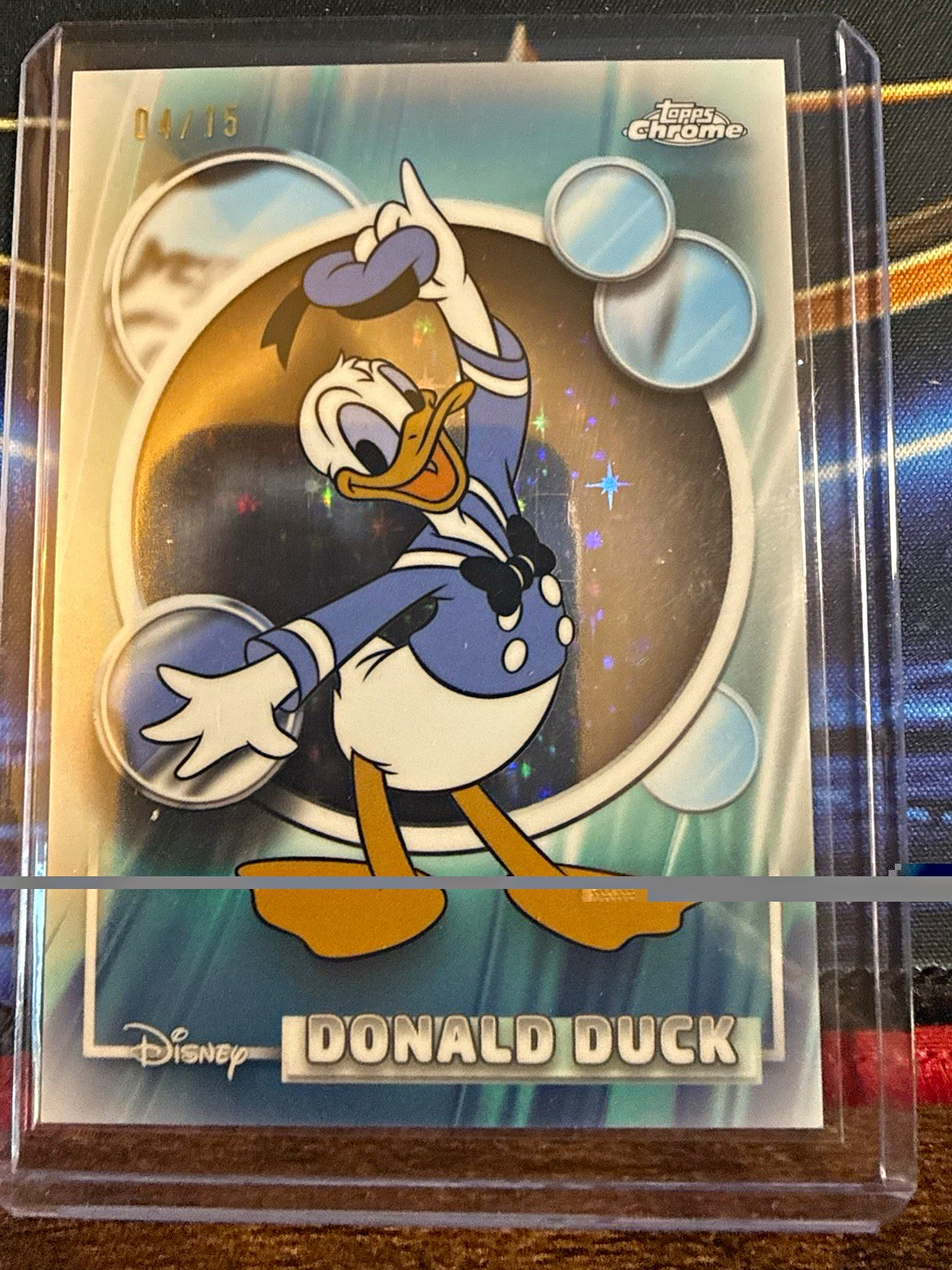 Topps Chrome Disney Donald Duck Serial Numbered Trading Card 04/15
