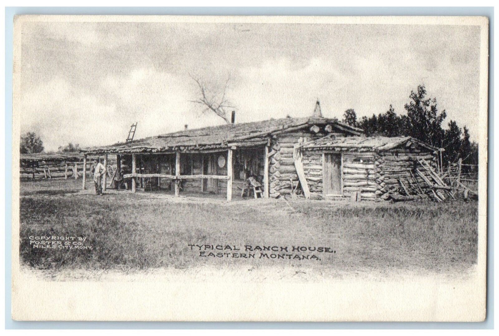 c1910 Typical Ranch House Eastern Montana MT Antique Unposted Postcard