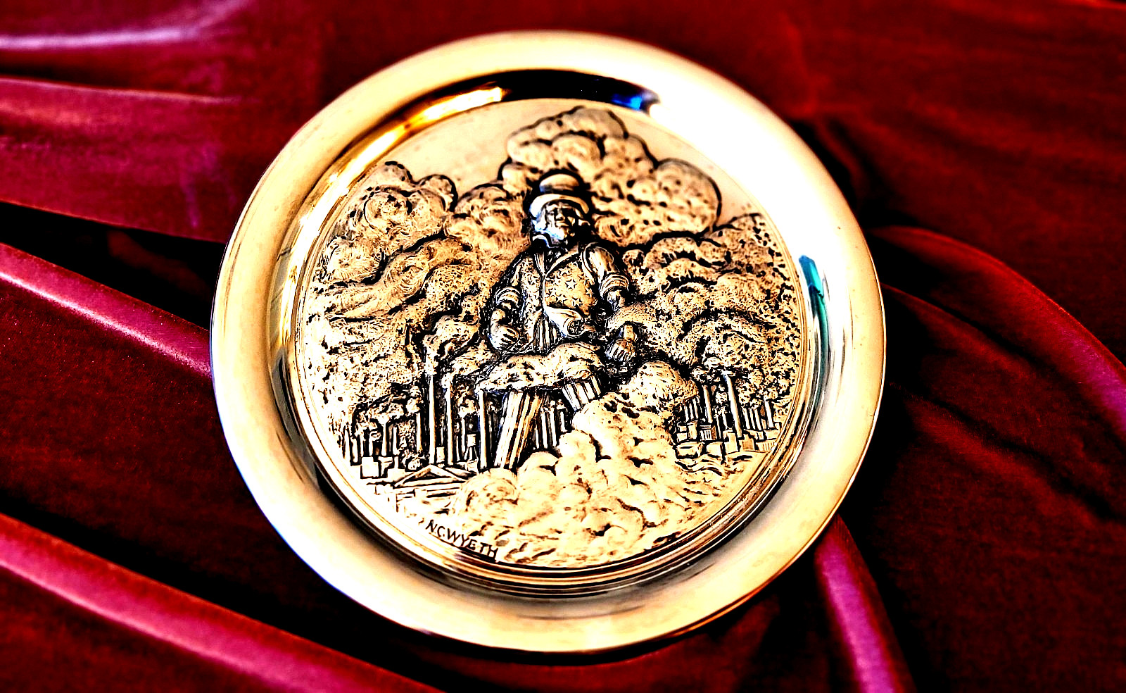 Geo. Washington Mint Sterling Silver LE Plate - Uncle Sam \