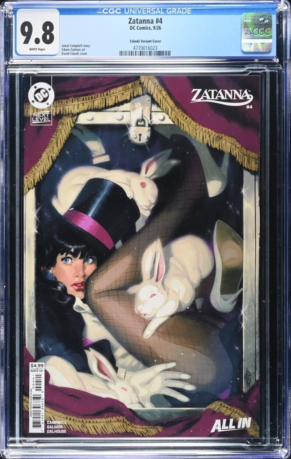 Zatanna #4D - 2026 - CGC 9.8 - David Talaski
