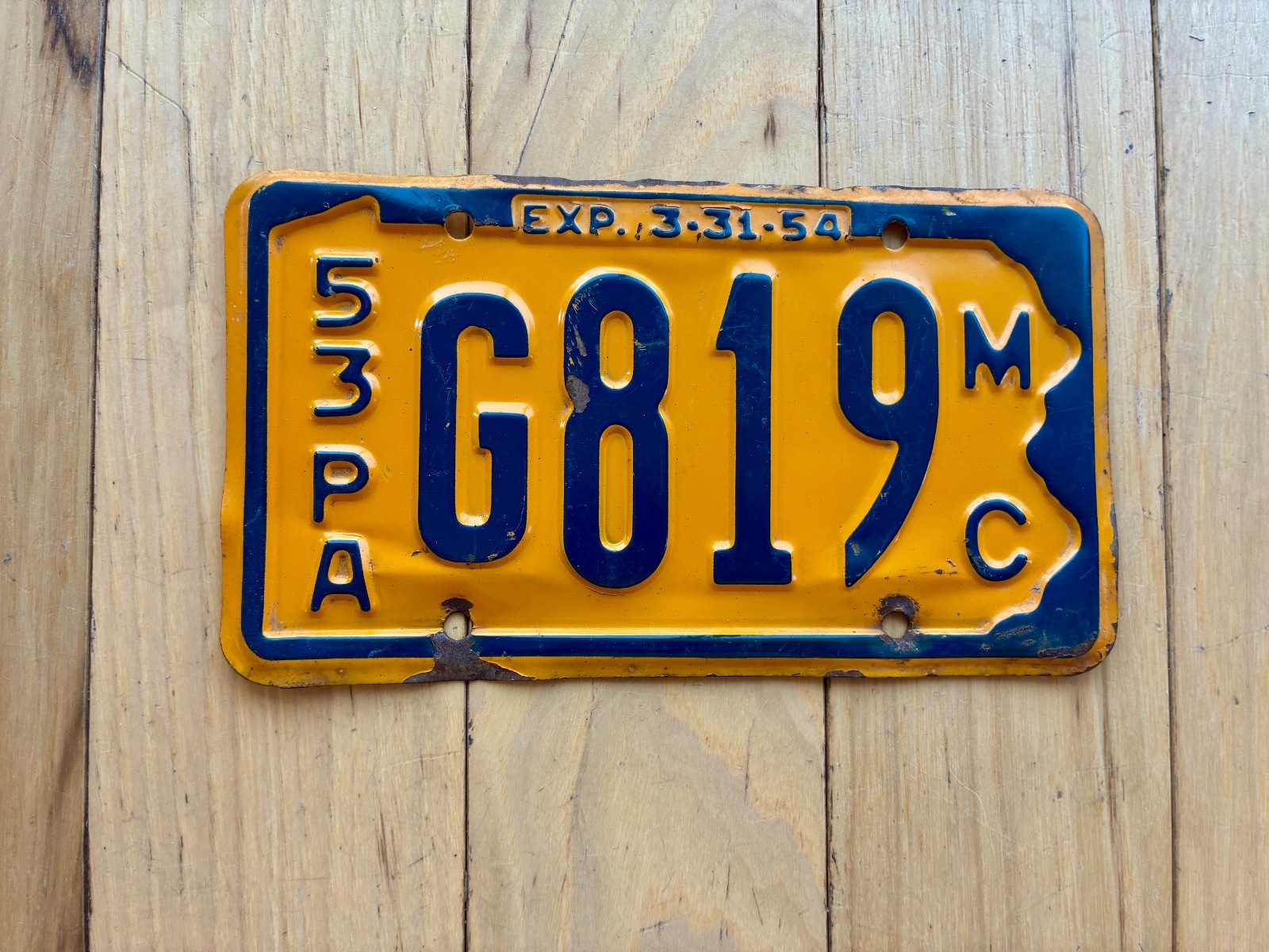 1953 Pennsylvania Motorcycle License Plate 1953 Pennsylvania Motorcycle License Plate