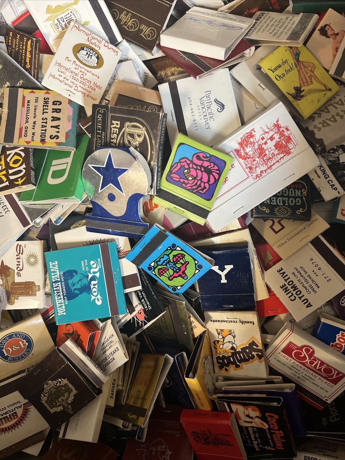 Lot of 65  Estate Mint Batch Vintage Full Unused Matchbooks No Dups Look😉