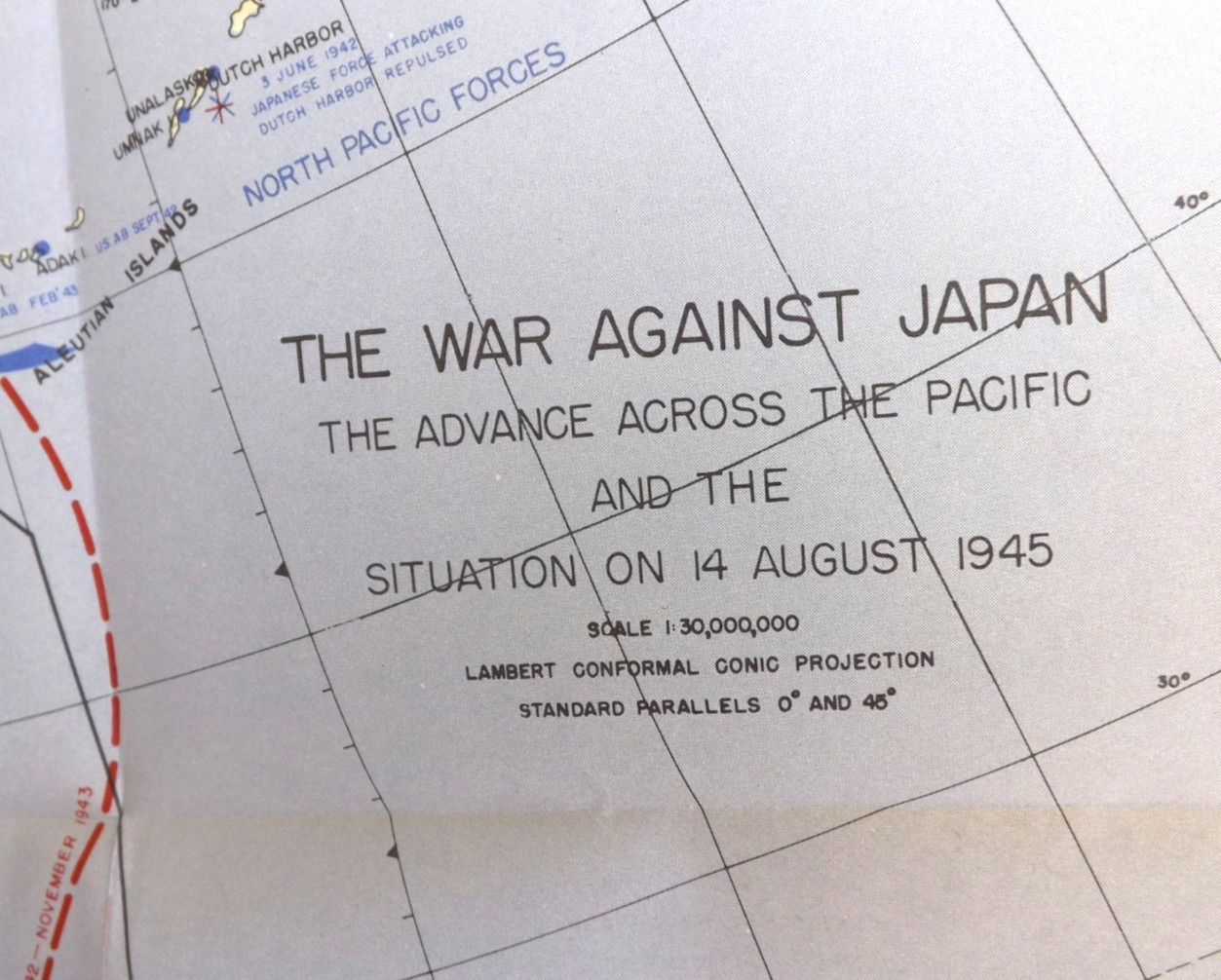 VINTAGE US NAVAL AVIATION IN THE PACIFIC 1947 War vs. Japan MAP Atomic Bomb wwii