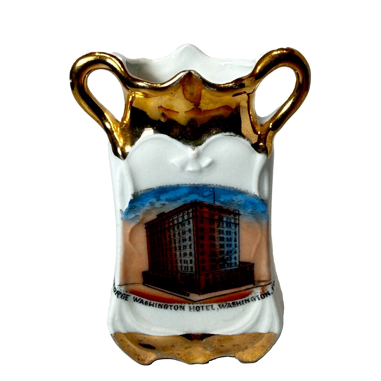 WASHINGTON PA Pennsylvania Antique WASHINGTON HOTEL Souvenir TRINKET VASE WASHINGTON PA Pennsylvania Antique WASHINGTON HOTEL Souvenir TRINKET VASE