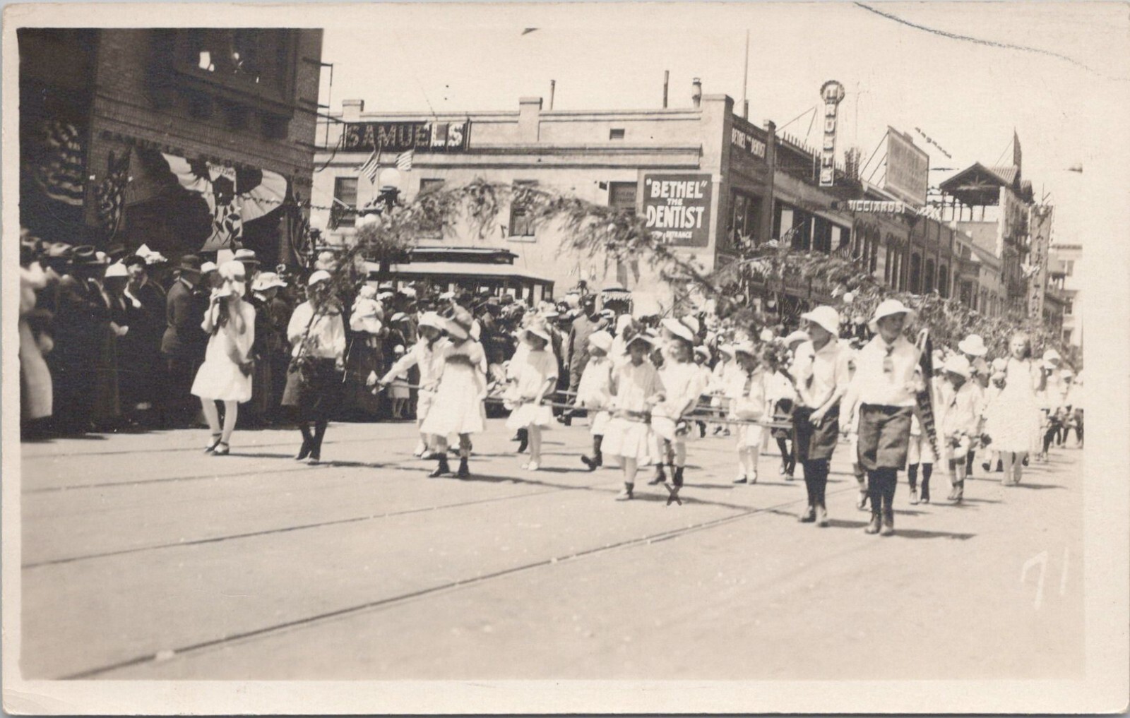 RPPC Sacramento California Parade Street Scene \