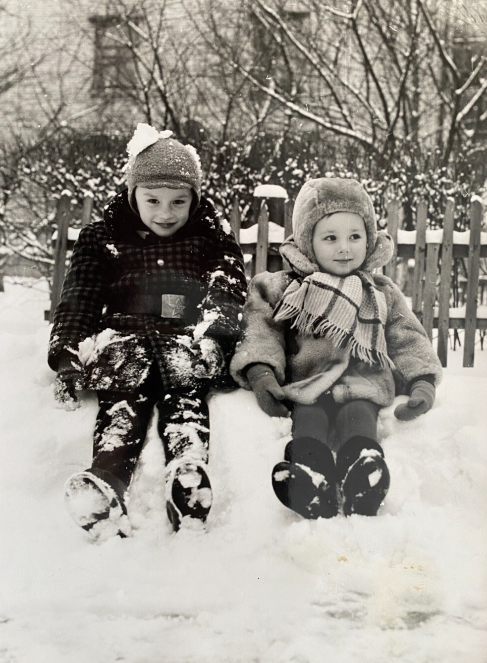 Beautiful boy girl sweet pretty attractive kids children Vintage Photo