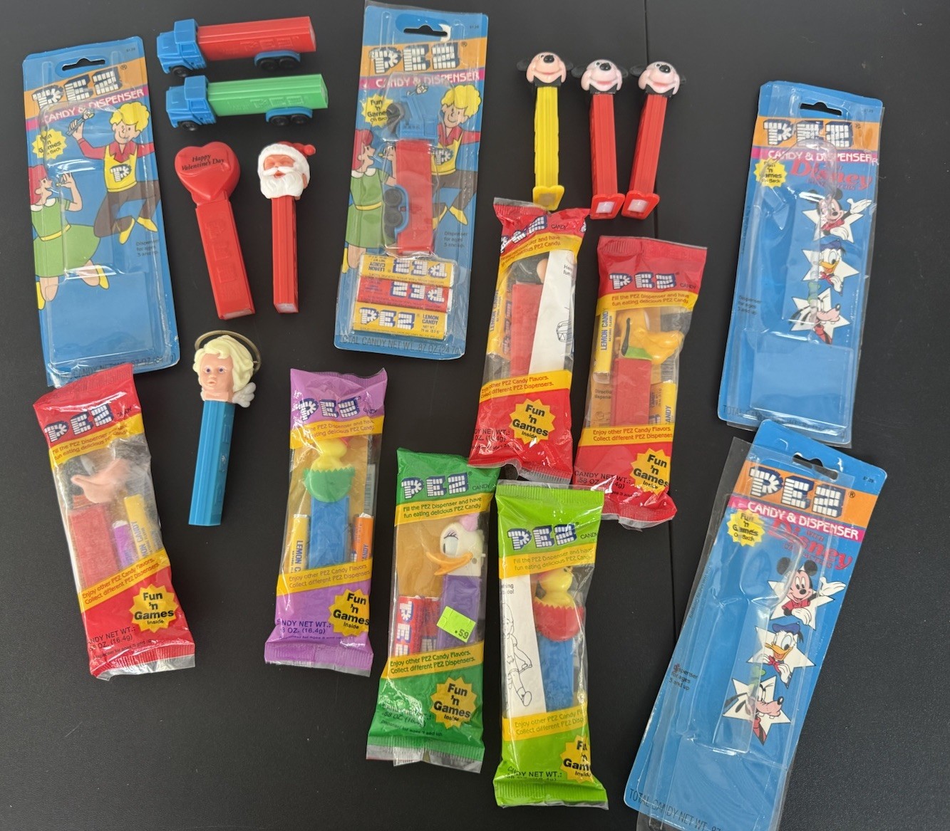 Lot Of Vintage Pez Cannisters. Disney Character, Trucks, Santa Holiday Lot Of Vintage Pez Cannisters. Disney Character, Trucks, Santa Holiday