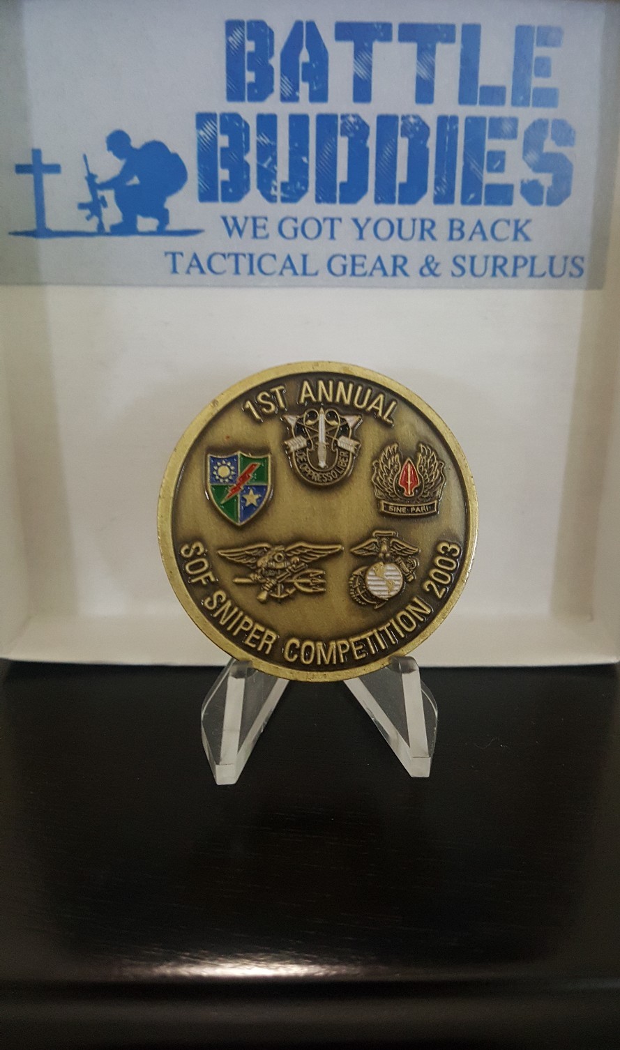 1st annual SOF Sniper Competition 2003 Challenge Coin SOF CAG SEAL RANGER RECON