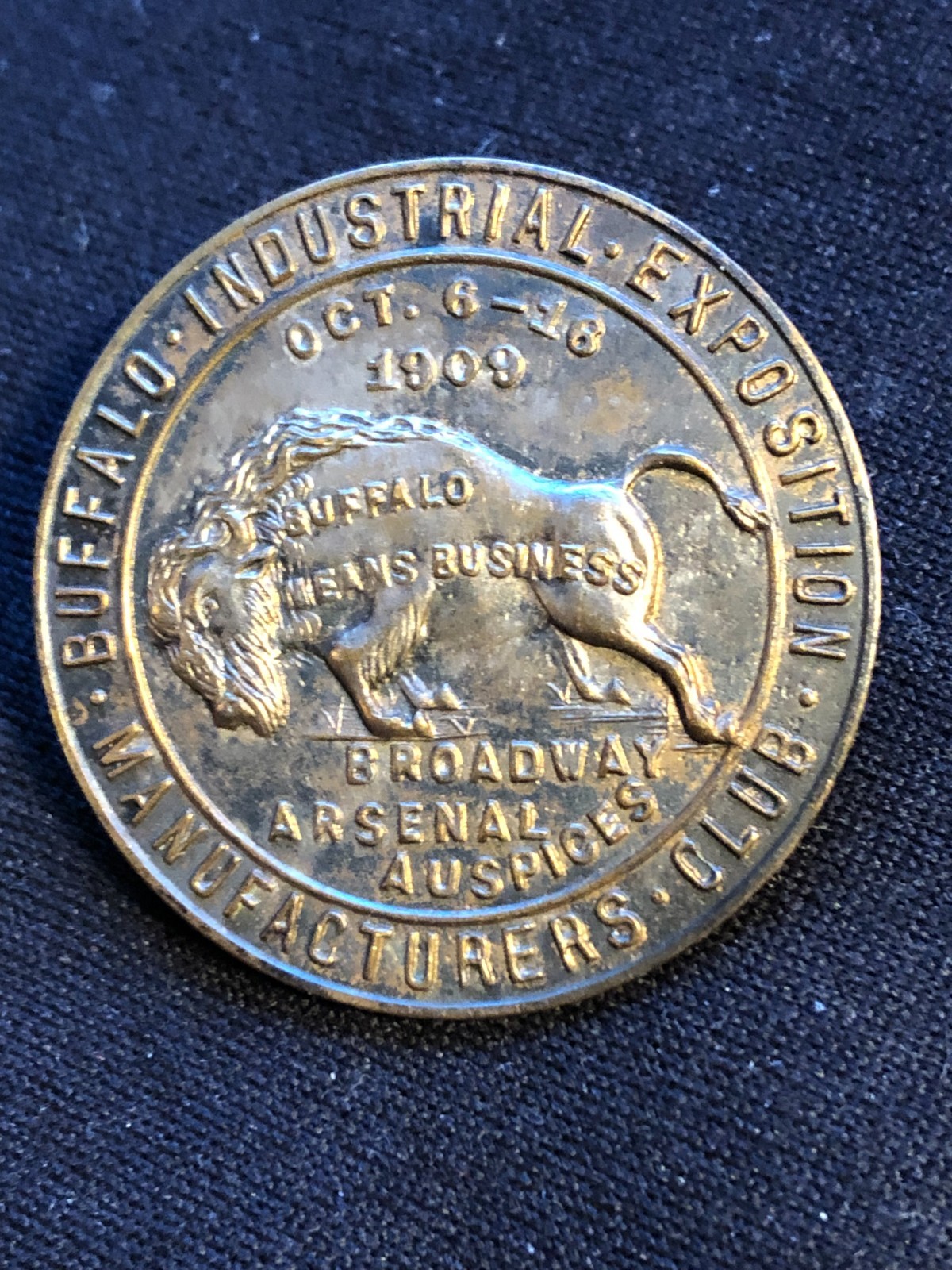 1909 Buffalo, New York Industrial Exposition Souvenir Stud