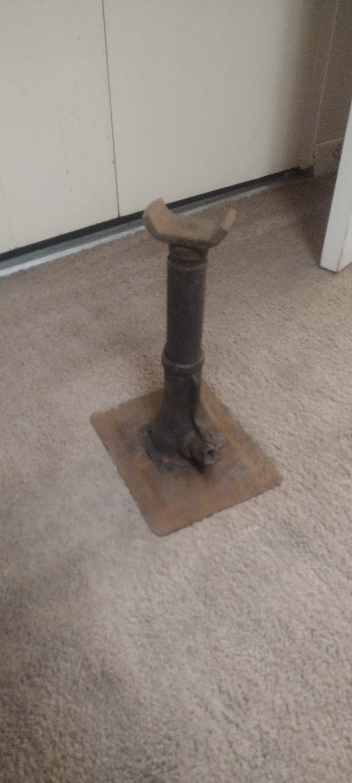 Antique Cast Iron SMP Bevel Screw Jack/handle tested  works 1920s-1930s era  