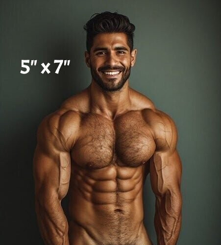 Shirtless Muscle Stud Beefcake Hunk 5x7 Fantasy Photo Photograph Reprint 1691
