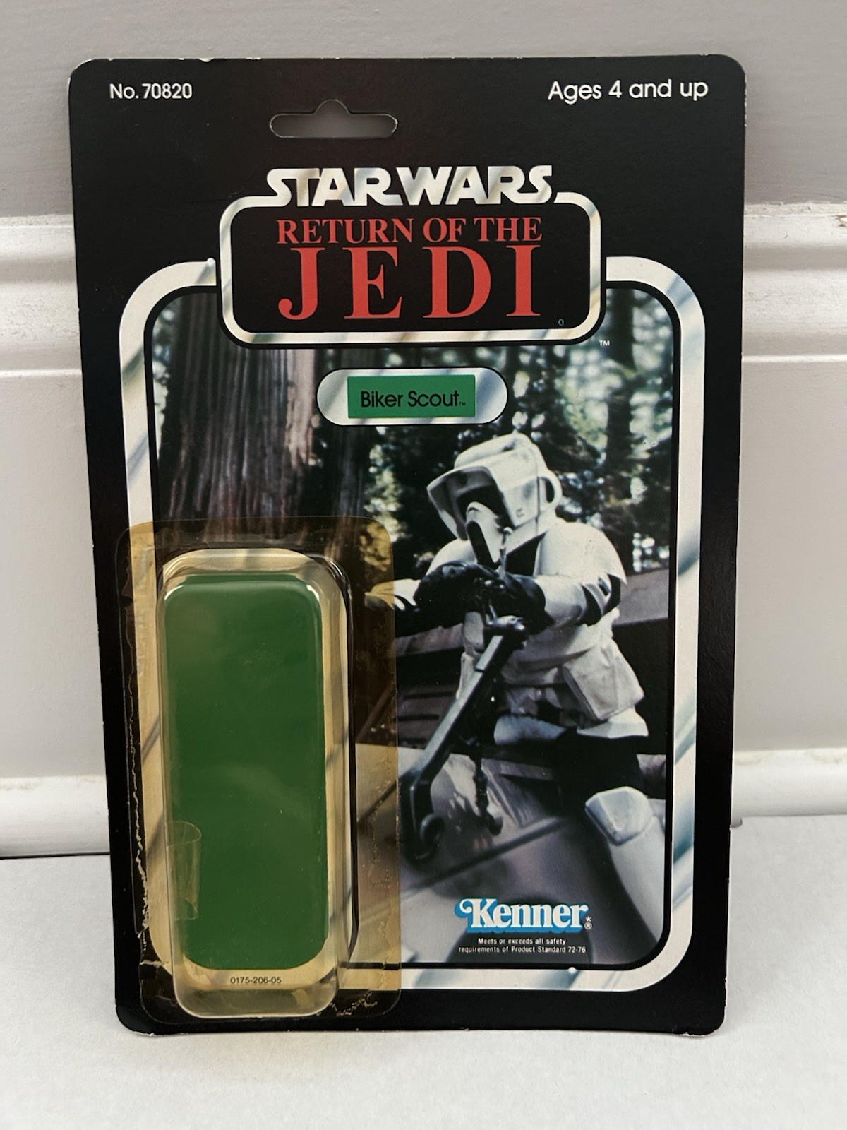 STAR WARS BIKER SCOUT CARDBACK W/ ATTCH BUBBLE KENNER VINTAGE 1983 ROTJ ENDOR