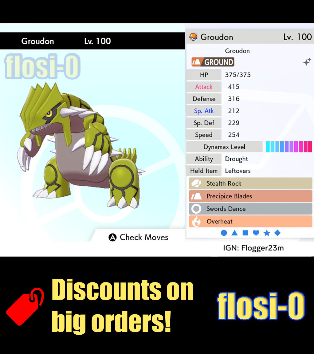Pokemon Sword and Shield 6IV Shiny Groudon Pokemon Sword and Shield 6IV Shiny Groudon